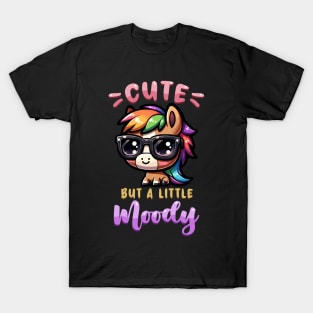 Cute But A Little Moody I Equestrian Pony Horse Fan T-Shirt